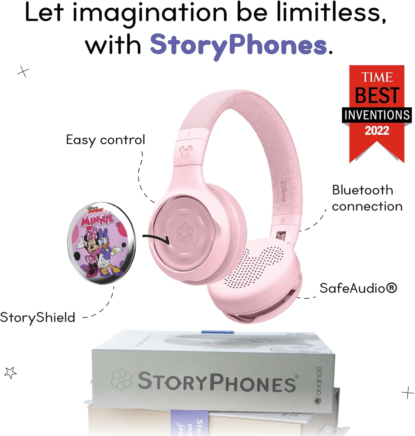 Disney StoryPhones Storytelling Bluetooth Wireless Kids Headphones Minnie