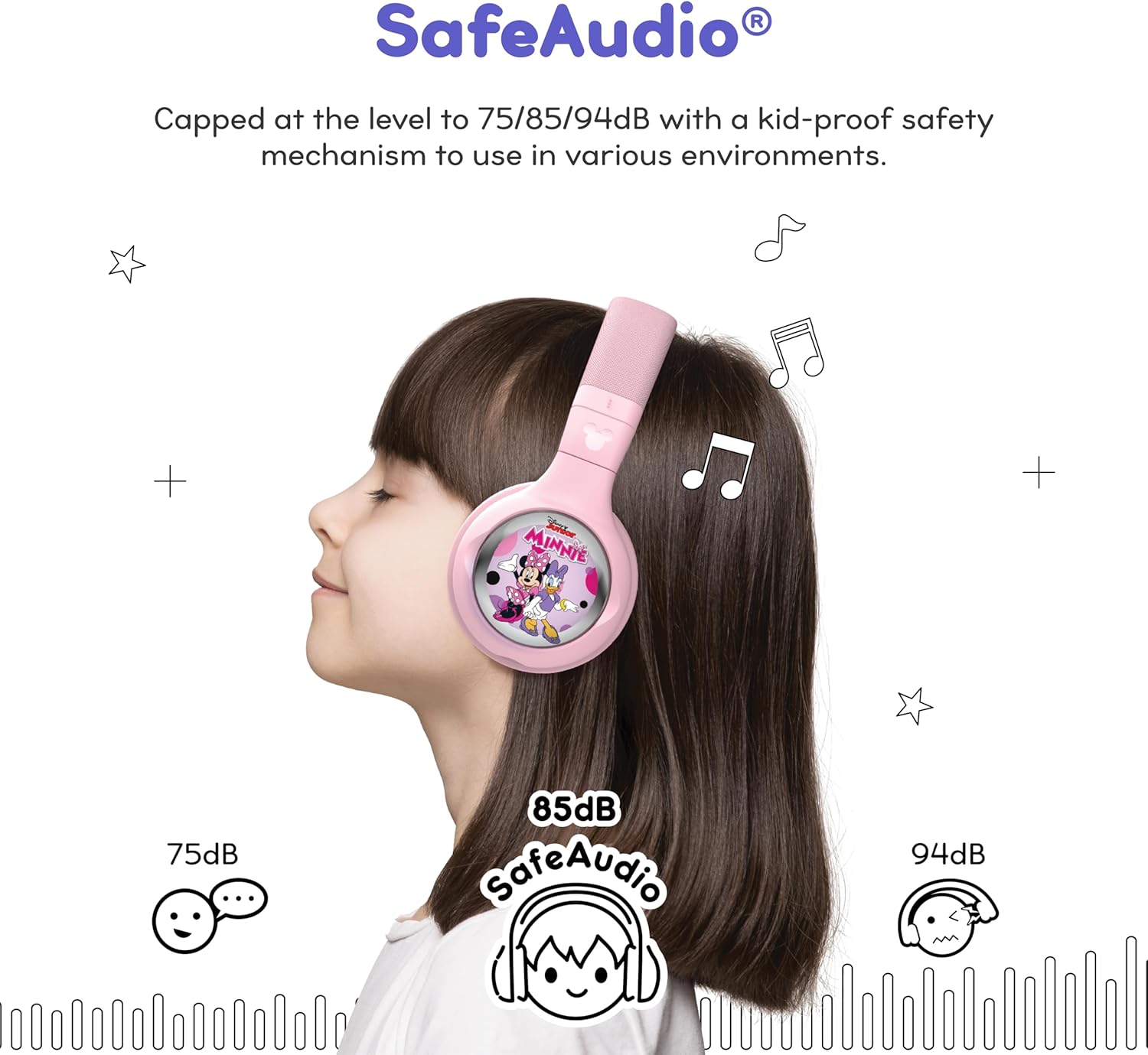 Disney StoryPhones Storytelling Bluetooth Wireless Kids Headphones Minnie